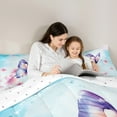 thumbnail image 4 of Feelyou Wild Butterfly Twin Bedding Sets 7pcs, Pink Flower Floral Bedding Comforter Set, Flying Wildlife Animal Sheet Sets, Girls Room Decor, 4 of 8