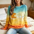 thumbnail image 3 of qafoshin Halloween Sweatshirts for Women Oversized Crew Neck Long Sleeve Printed Shirts Cute Pullover Plus Size Tops, 3 of 5