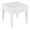 thumbnail image 3 of Luxury Commercial Living 3-Piece White Patio Conversation Set with Sunbrella White Cushion 35.5", 3 of 6