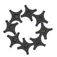 thumbnail image 2 of Wing Nut Knob Family, color negro, 4 puntos, 1/4-20, paquete de 5 con inserto de latón, 2 of 4