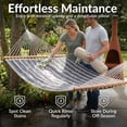 thumbnail image 6 of Sunnydaze 2-Person Quilted Polyester Spreader Bar Hammock, 450 lb Capacity - Mountainside, 6 of 15