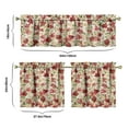 thumbnail image 6 of Kitchen Curtains 24 Inch Short - 3 Panel Set, Vintage Floral Butterfly Bee Botanical Print, Rod Pocket Window Curtain for Farmhouse, Modern Rustic, Spring Summer Decor, Easy Wash, 6 of 6
