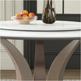 thumbnail image 6 of JERFIT 53 inch Round Dining Table with Lazy Susan, White Sintered Stone Kitchen Table for 8-10 Seats, Modern Industrial Restaurant Table with Heat & Scratch Resistant Top, 6 of 9