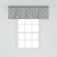 thumbnail image 2 of Ambesonne Quatrefoil Window Valance, Monochrome Daisies, 54" X 18", Black Grey White, 2 of 3