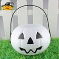 thumbnail image 4 of Clearance Halloween Decor Under $6 Two Halloween Decorations Can Be Folded And Disassembled Two Half In One Pumpkin Barrel Big Medium And Small Size PP Material Candy Bag Props.,1PC, 4 of 6