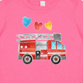 thumbnail image 4 of Inktastic Valentine's Day Fire Truck with Hearts Boys or Girls Baby T-Shirt, 4 of 5