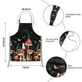 thumbnail image 3 of Red Mushroom Butterfly Black Pattern Kids Aprons for Girls and Boys,Adjustable Neck Strap Toddler Aprons for Kids Cooking Baking, 3 of 6