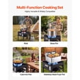 thumbnail image 6 of KFFKFF Single Burner Outdoor Propane Gas Stove, 200,000 BTU LPG Camping Cooker, Durable Carbon Steel Design with Shield & 20 PSI Regulator, Ideal for BBQ, Camping, Patio Cooking, and Seafood Boils, 6 of 9