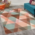 thumbnail image 2 of Geometric Decorative Rug, Abstract Geometric Pattern Vintage Inspired Retro Colors Old Style Graphic Art, Quality Carpet for Bedroom Dorm and Living Room, 6 Sizes, Pale Seafoam, by Ambesonne, 2 of 4