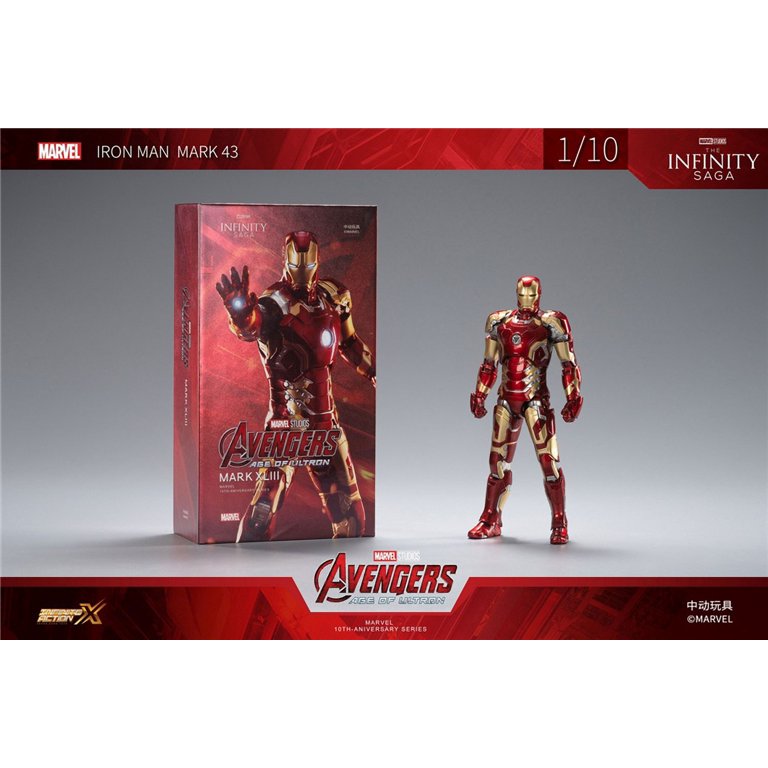 (ラスト1) ZDTOYS 1/10 アイアンマン マーク43 IRONMAN ZD Avengers Iron Man Mark 43 MK43 Action Figure Toy 1:10