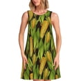 thumbnail image 1 of Balery Corn 2 Vestidos de verano para mujer con estampado: vestido holgado sin mangas, vestido playero informal y cómodo para días calurosos., 1 of 7