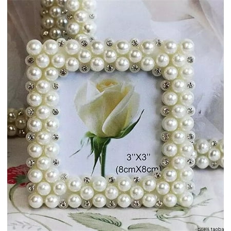 Romantic Wedding Photo Frame Pearl Decor Picture Frames Multi-Shape ...
