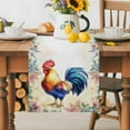 thumbnail image 5 of Chicken Table Runner, Watercolor Flower Kitchen Table Runners Dress Scarves for Table Decorations Party/Restaurant/Indoor Outdoor Use, 13x72in, 5 of 9