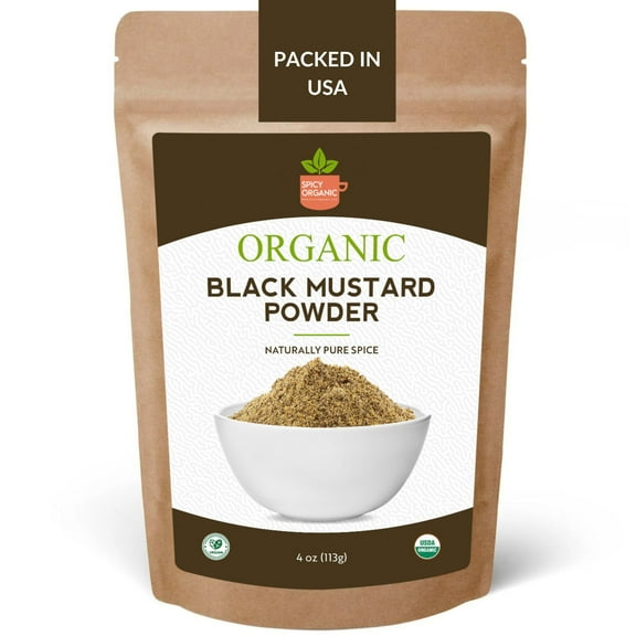 Organic Black Mustard Seed Powder – Certified USDA Organic - Rich, Flavorful Indian Spice for Cooking and Seasoning