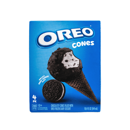 Nestle, Oreo Cone, 18.4fl oz, 4 Count, Kosher, Creamy, Allergens Milk and Soy, Cardboard Box, New