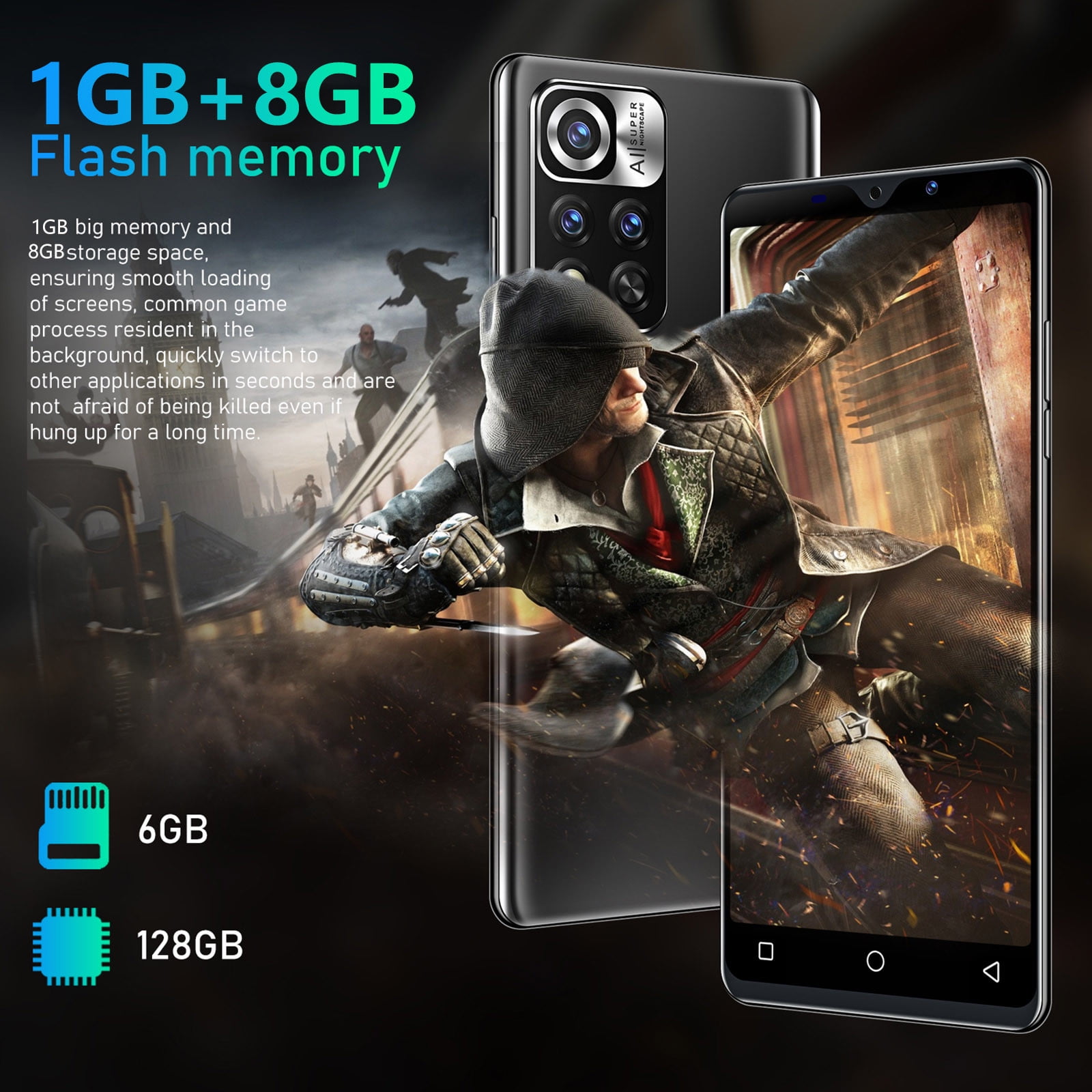 HOMBOTI Cell Phone Clearance Unlocked Phone US Standard U8 Smart Phone 1GB+8G-core With GPS 4.42-inch Android 1500Mah Mobile Phone