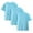 Blue 1, variant on cfhntfmh 3pc Girls Boys Cotton Shirts Summer Baggy Crewneck Solid Color T-Shirts Children's Short Sleeve Vacation Clothes
