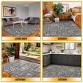 thumbnail image 5 of Ottomanson Non-Slip Area Rug for Living Room 3'3" x 5' Durable Low Profile Carpet, Gray Boxes, 5 of 12