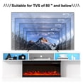 thumbnail image 4 of HARIPUL 70" 3-Sided Fireplace TV Stand for TVs Up to 80", Entertainment Center with 34" Electric Fireplace，APP Control Led Light TV Consoles for Living Room, White & Brown, 4 of 7