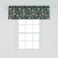 thumbnail image 2 of Ambesonne Brown and Blue Window Valance, Dots and Circles, 54" X 18", Brown Turquoise White, 2 of 3