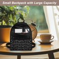 thumbnail image 5 of Eheartsgir Dark Gray Leopard Print Mini Backpack with Waterproof Adjustable Strap Small Backpack for Outing, Polyester Ladies Shoulder Backpack for Travel, 5 of 8