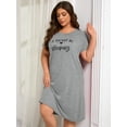 thumbnail image 2 of FEREMO Nightgowns for Women Plus Size Print Short Sleeve Sleepwear with Pockets, 2 of 5