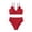 Red, variant on lnmuld Girls Swimsuit Two Piece Swimsuit Athletic Solid High Waist Bikini Set for Swimming and Beach Play Size:14-16 Years
