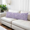 thumbnail image 2 of Purple Botanical Body Pillow Cover 20 x 60 Inch Decorative Pillow Cover Spring Summer Chic Wildflowers Lumbar Pillowcase Seasonal Rectangle Cushion Case for Couch Sofa Bed Living Room, 2 of 9