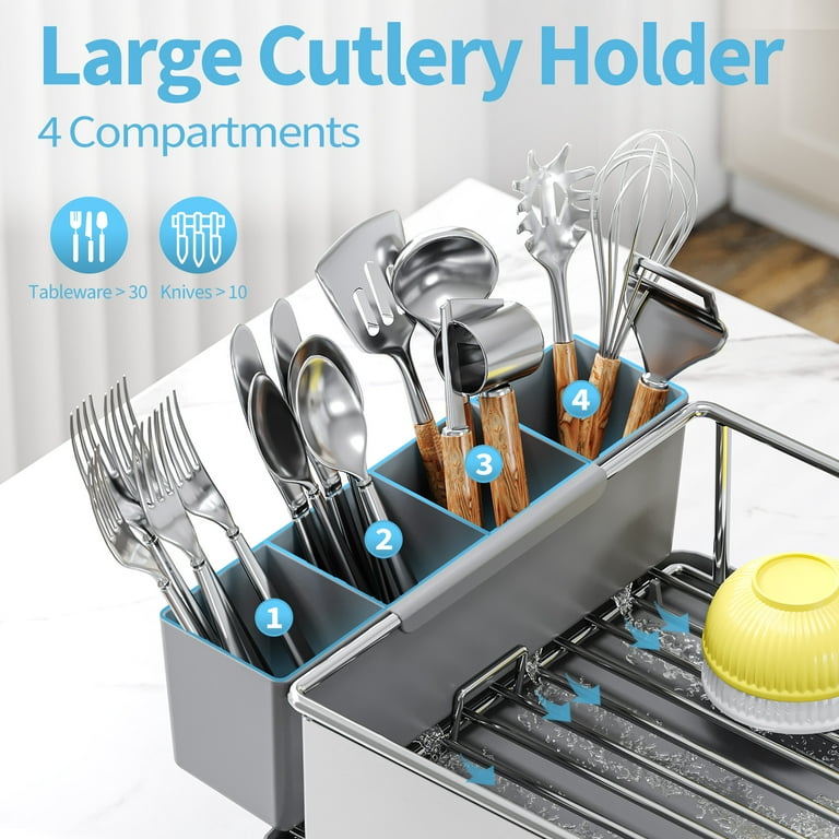 KK KINGRACK Dish Drying Rack, Dish Rack for Kitchen, Large