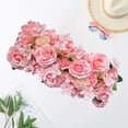 thumbnail image 5 of Wedding Arch Flowers Row, Table Runner Centerpieces - Rose Flower Arrangements Decor for Sweetheart Reception Wedding Ceremony and Flower Wall Backdrop, 5 of 6
