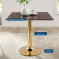 thumbnail image 4 of Verne 35" Square Dining Table Gold Cherry Walnut, 4 of 6