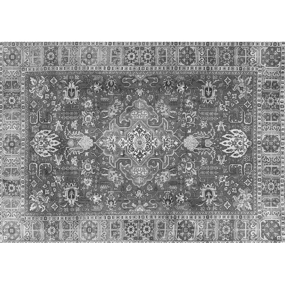 Ahgly Company Indoor Rectangle Persian Gray Traditional Area Rugs, 4' x 6'