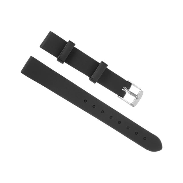 Suave Goma Reloj Correa 14mm Ancho, Rápida Liberación Reemplazo Silicona Reloj Correa, Negro