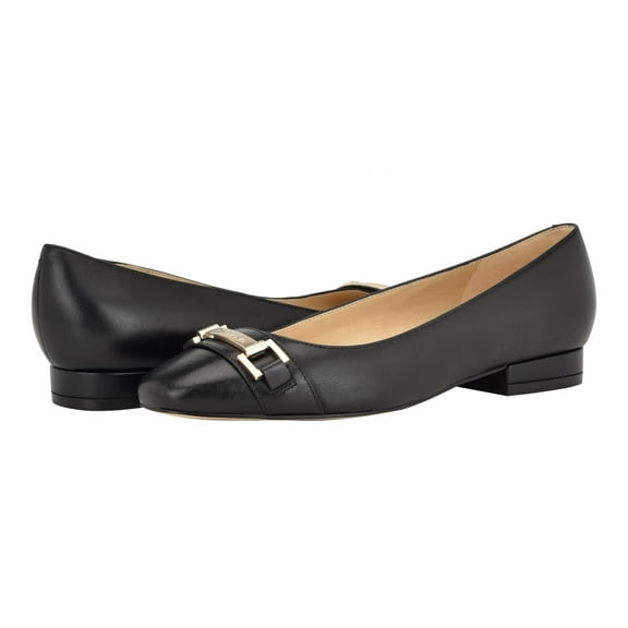 Calvin Klein Women's CRYSTIL Ballet Flat, Black 001, 8
