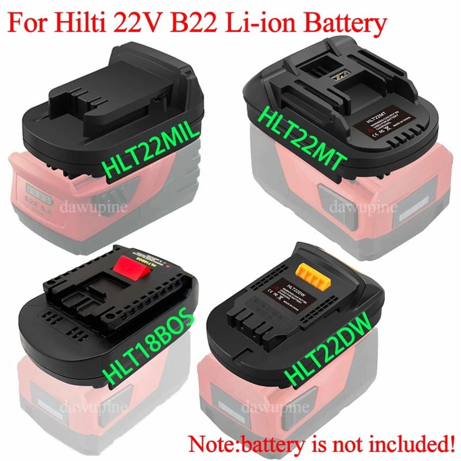 Power Tools Adapter Converter for Hil*ti 22V B22 Li-ion Battery for De*walt  Electric Tools
