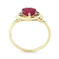 thumbnail image 5 of Galaxy Gold 1.01 ct 18K Solid Yellow Gold Heart Shape Ruby Diamond Ring 4343Y-18K (6.5), 5 of 7