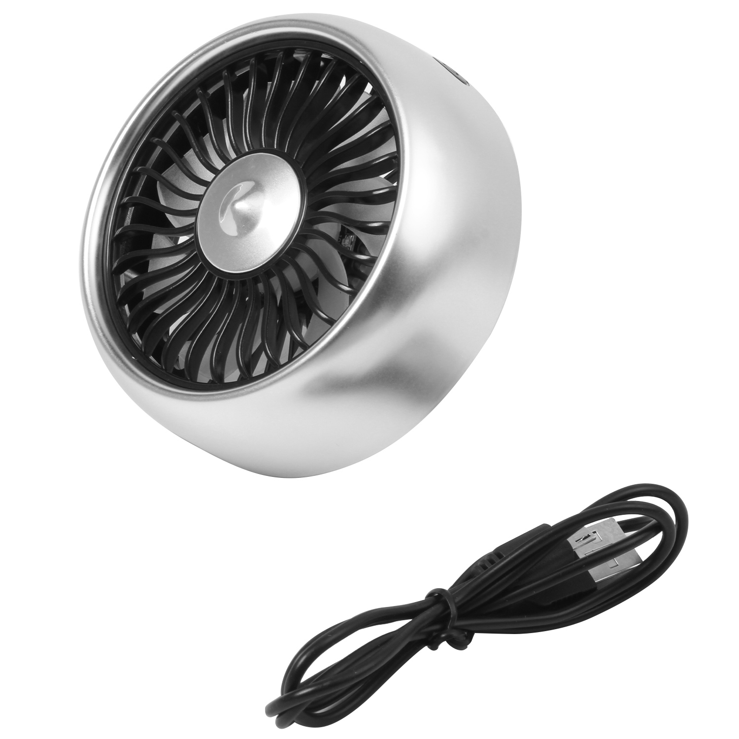 3 Speed Adjustment Usb Car Fan 5V Electric Car Fan Colorful Light