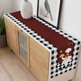 thumbnail image 4 of Red Kitchen Chef Table Runner - 60 Inch Long, Kitchen Dining Table Runner Dresser Scarves, Black Plaid Gourmet Food Vintage Farmhouse Decor for Coffee Tables Wedding Party Banquet, 4 of 8