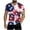 Purple, variant on Yertdoel Mens T-shirts Patriotic Print Short Sleeve V Neck T-Shirts Loose Breathable 250 Anniversary USA Independence Day Tops