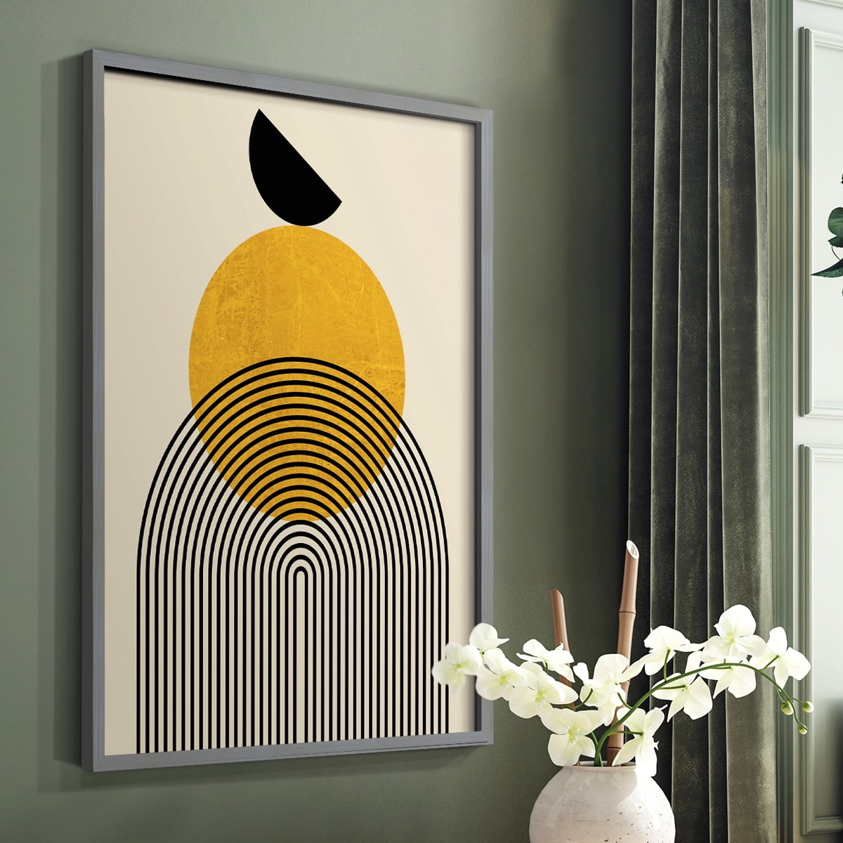 Golden Arches in Gray Solid Wood 8 x 10 Framed Print