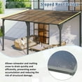 thumbnail image 3 of HighSound 9'x15' Gazebo, Wall Mounted Gazebos Pergola, Outdoor Patio Lean to Gazebo Awnings for Deck, Porch, Backyard and Patio, Gray, 3 of 10