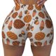 thumbnail image 2 of Balery Pinecone Autumn Pattern Pantalones cortos de entrenamiento estampados para mujer, sin costuras, ajustados, para gimnasio, yoga, correr, deportes, ejercicio activo, fitness.-X-Large, 2 of 8