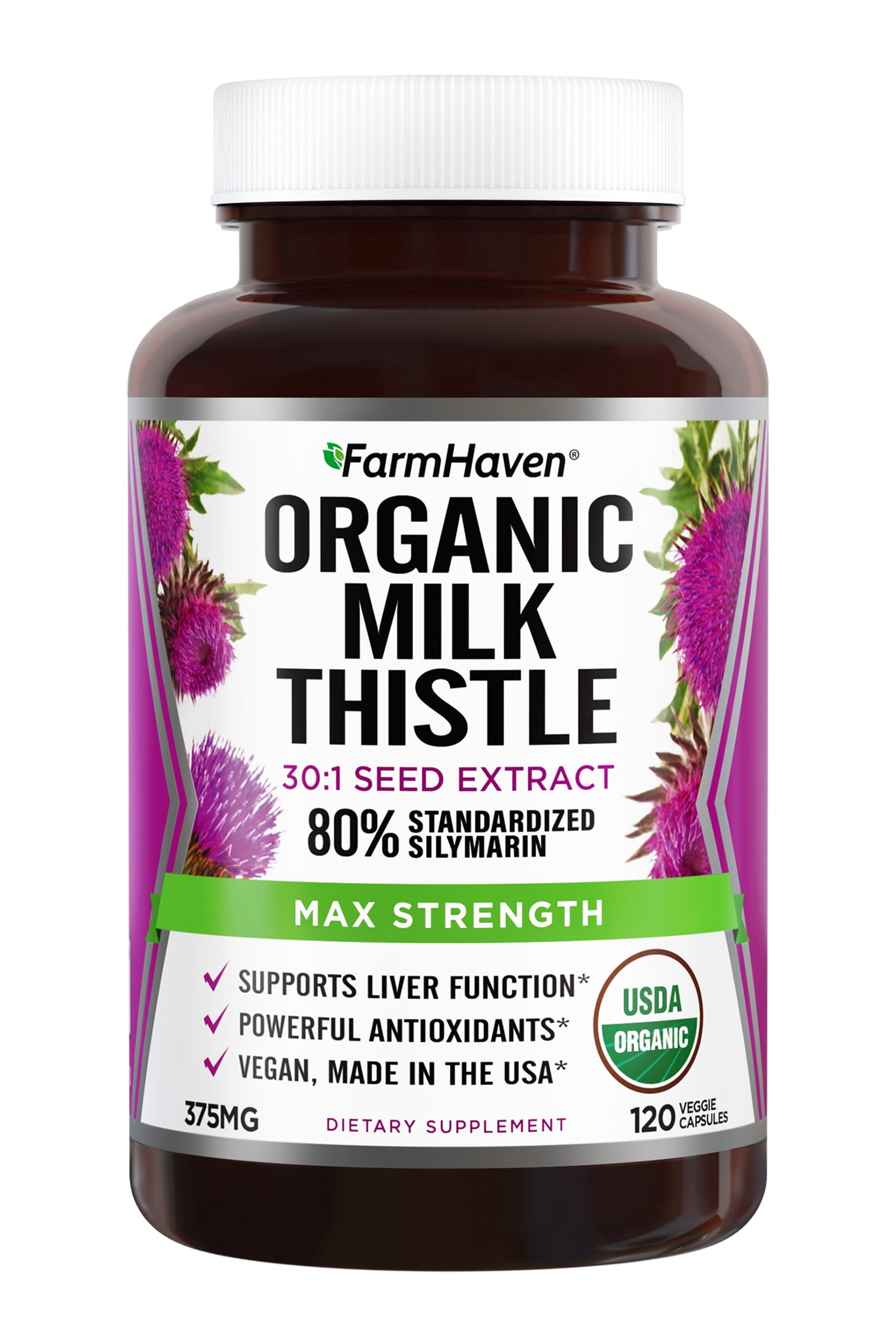 FarmHaven Magnesium Glycinate & Malate Complex w/Vitamin D3 and Milk Thistle