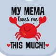 thumbnail image 4 of Inktastic My Mema Loves Me Grandson Boys or Girls Baby Bib, 4 of 4