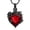 Black-Red, variant on Crystal Rose Flower Cremation Urn Necklace for Ashes Birthstone Heart Memorial Cremation Ash Jewelry Keepsake Pendant Necklace