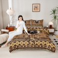 thumbnail image 4 of Manfei Rustic Bear Bedding Comforter Set 2pcs, Brown Aztec Dreamcatcher Twin Comforter Sets, Vintage Farmhouse Bedding Set, Super Cozy Room Decor, 4 of 8