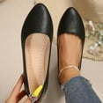 thumbnail image 4 of Black Women Round Toe Flats With Shallow Mouth Breathable For Daily Wear, 4 of 8