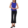 thumbnail image 2 of INSPIRE CHIC Women's Boat Neck Tops Sleeveless Business Work Summer Tank Top XS Royal Blue, 2 of 6