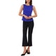 thumbnail image 2 of INSPIRAR CHIC Blusas sin mangas de cuello barco para mujeres, top de trabajo de verano, talla XS, azul real, 2 of 6
