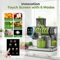 thumbnail image 2 of Cold Press Juicer,  Juicer Machines with Adjustable Juicing , 99% High Juice Yield, Quiet Slow Masticating Juicer with  Screen, 3.54'' Feed Chute, Easy to Clean with Brush, 2 of 6